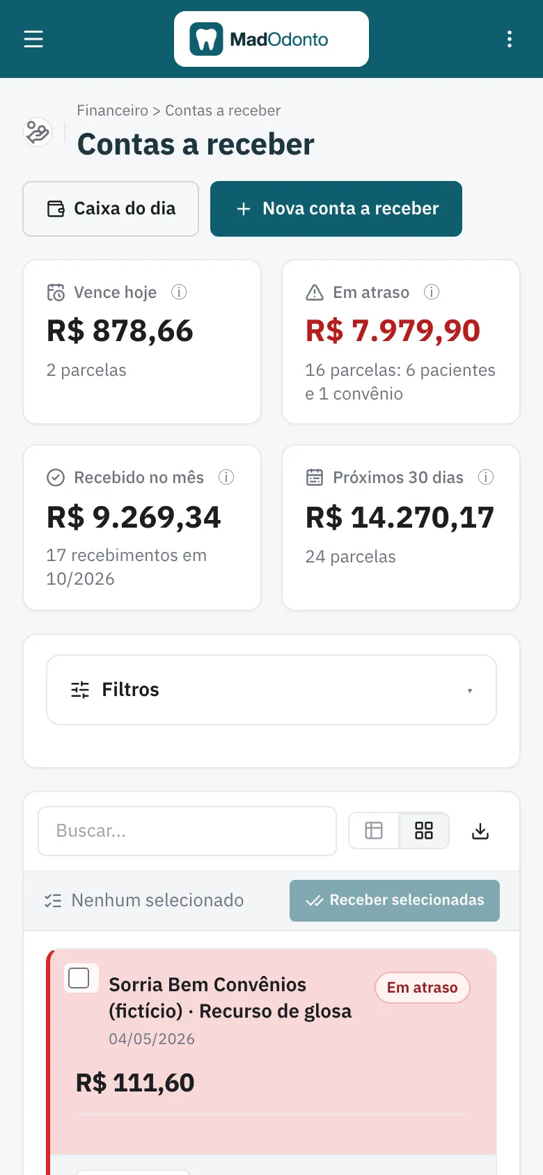 Cuentas por cobrar en el celular: vence hoy, vencido, cobrado en el mes y próximos 30 días